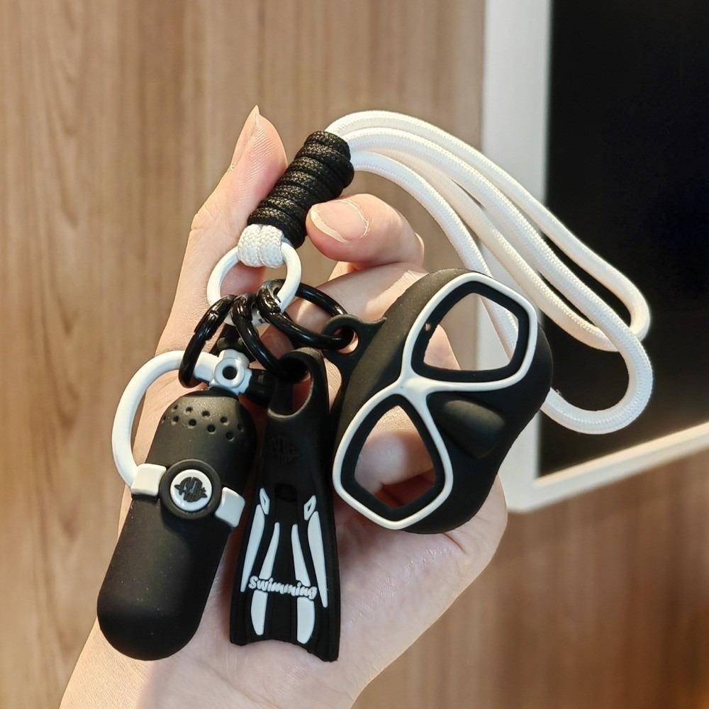 Funny Diving Mask Bag Pendant Colorful Oxygen Cylinder Keyring Diving Enthusiast