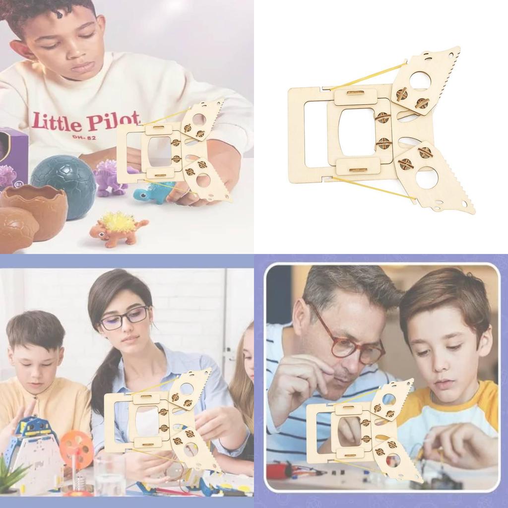 Kid's Diy Mechanical Hand Puzzle Educational Toy Wooden Material Pack M-12