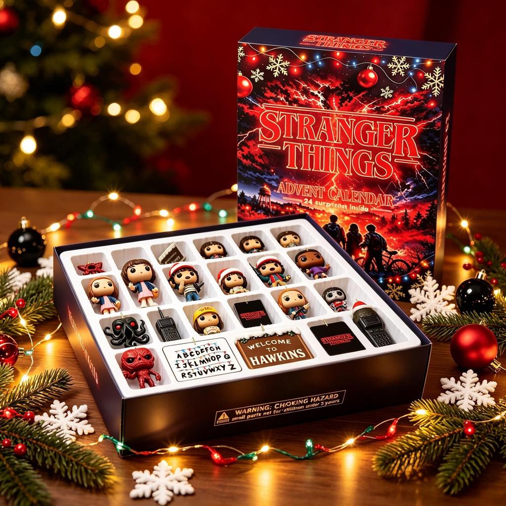 Calendario dell'Avvento Stranger Things 2026, Conto alla Rovescia di 24 Giorni Ciondolo Acrilico Blind Box
