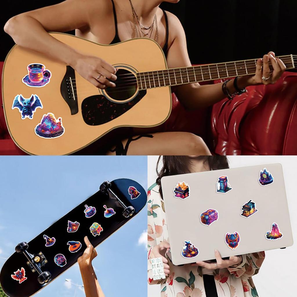 50 Cartoon Magic Tribe Graffiti Stickers Decorate Guitar Notebook Suitcase DIY Waterproof Party Stickers