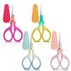 1Pc Sewing Embroidery Scissors with Artificial Leather Cover 3.6 Inch Stainless Steel Vintage Sewing Scissors for Needlework