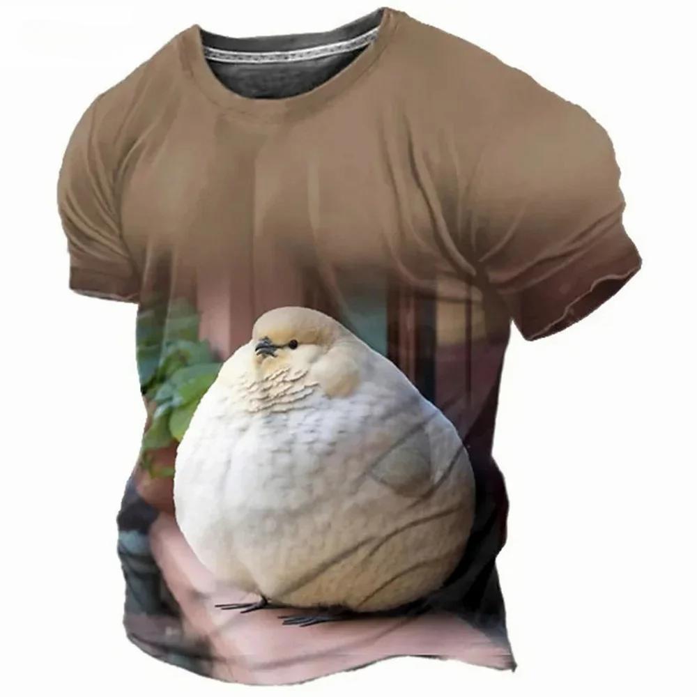 3D Baculaté Zvířecí Vzory Zábavná Trička s Kulatým Výstřihem a Krátkým Rukávem Oversized Ležérní Topy Letní Street Ležérní Pánská Trička