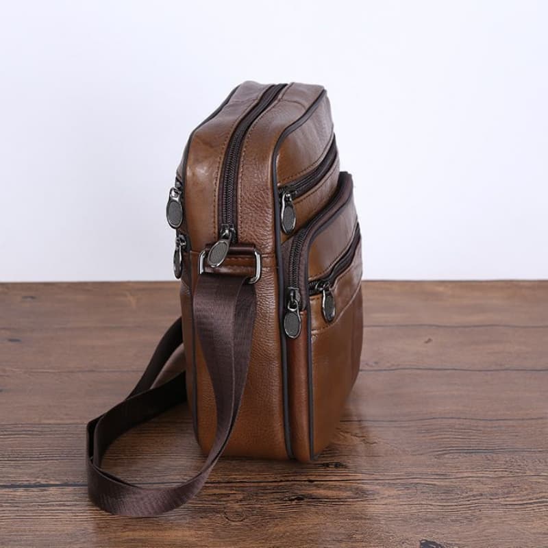 Men's genuine leather shoulder bag messenger bag
