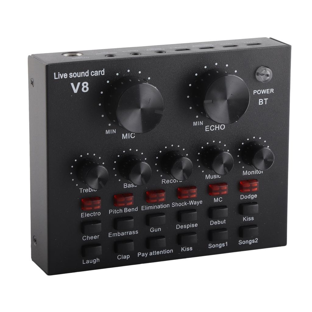 Live Broadcast Sound Card 112 Kinds of Electric Sound Support for Dual Mobile Phone Computer