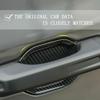 For Jeep   Gladiator JT Carbon Fiber Car Door Handle Bowl Cover Trim 4P