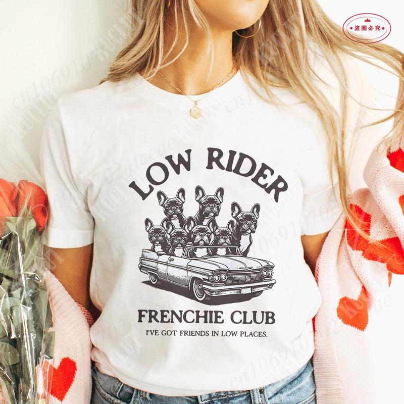 French Bulldog Unisex T Shirt Fashion Dog Graphic Tops Summer Short Sleeve Tees Harajuku Streetwear Aesthetic Female Clothing