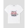 Western Print Crop T-Shirt White