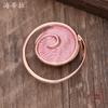 New geometric hollow enamel flower magnetic brooch, fashionable high-end multi-functional women's brooch
