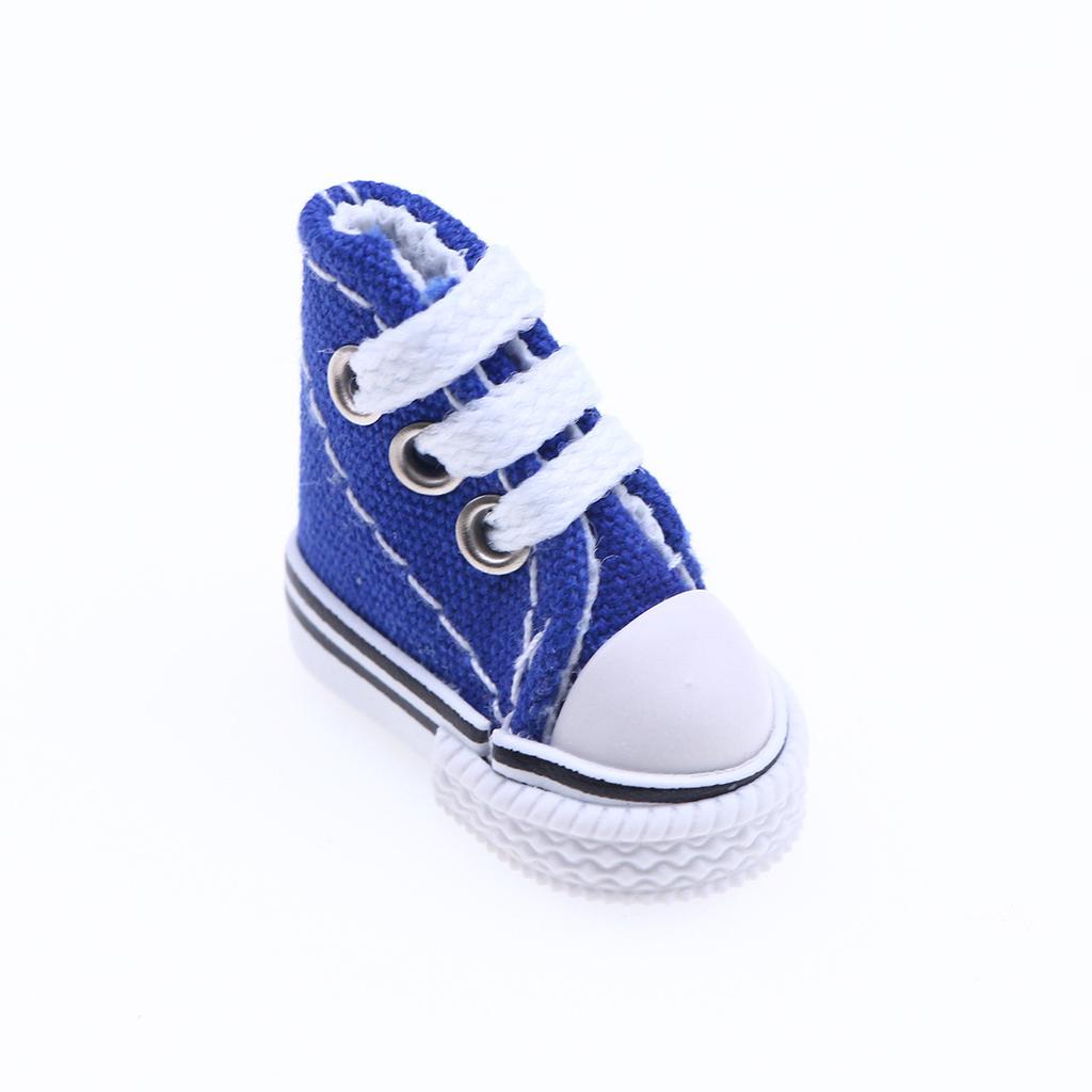 1Pair Mini Simulation Casual Canvas Shoe For 10cm Principal Dog Clothing 1:8 Bjd Toy Doll Changing Wear Accessories