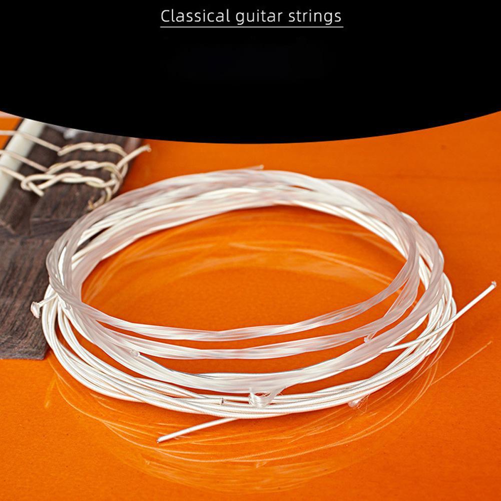 Plating Super Light Classic Guitar Clear Nylon Silver Strings Silver Plated Copper 1 Set Guitar Classical Guitar Strings Set