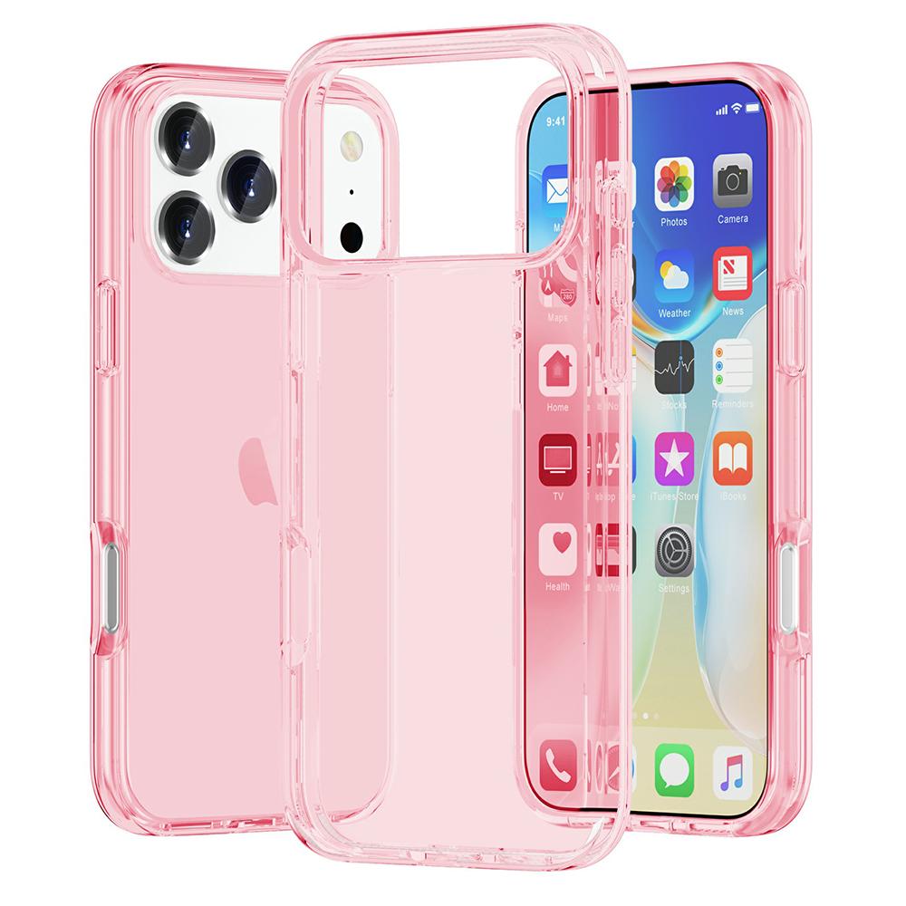 For iPhone 17 Pro Case PC+TPU Shockproof Clear Phone Cover