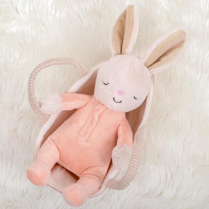 Cat Panda Raccoon And Hedgehog Plush Doll With Basket Design For Kids Gift