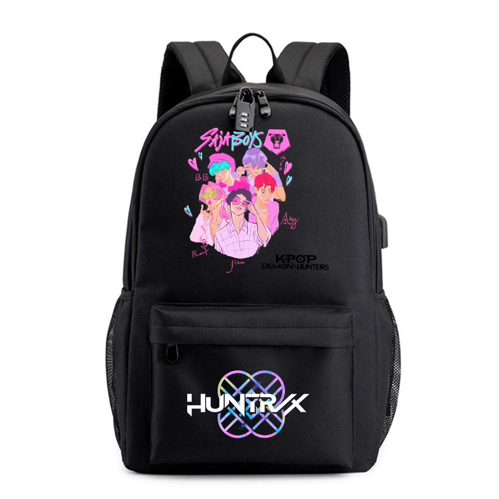 Anime Cartoon K-pop Printed Backpack for Teenager Student Girl Boy Bookbag Schoolbag Women Large Capacity Waterproof Travel Bag Kid Gift