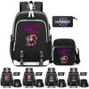 3Pcs/set New Anime Kpop Printed Backpack with Pengcil Case Shoulder Bag for Teenager Girl Boy Bookbag Large Capacity Waterproof Travel Bag Kid Gift