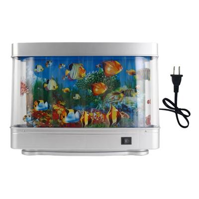 Artificial Fish Tanks Shape Lamp With LED Light for Bedroom, Office, Kids, and Cats Lover