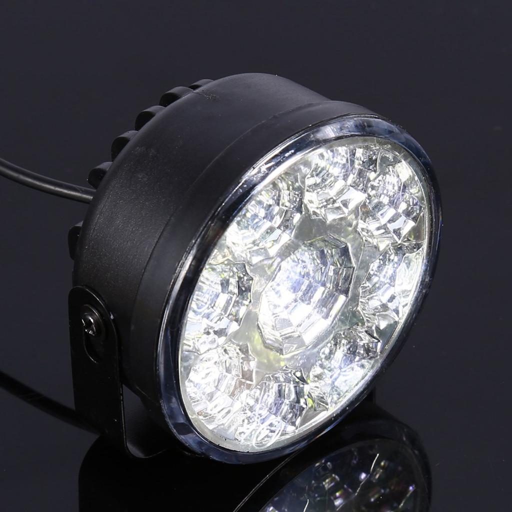 2X Car White 9‑SMD LED Daytime Driving Running Light DRL Fog Lamp Head Light Bulbs