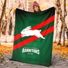 South Sydney Rabbitohs Flannel Blanket Soft All-Season Throw, Design for Camping, Car Travel, Hiking Sofa, Bed, Office Perfect Gift for Parties
