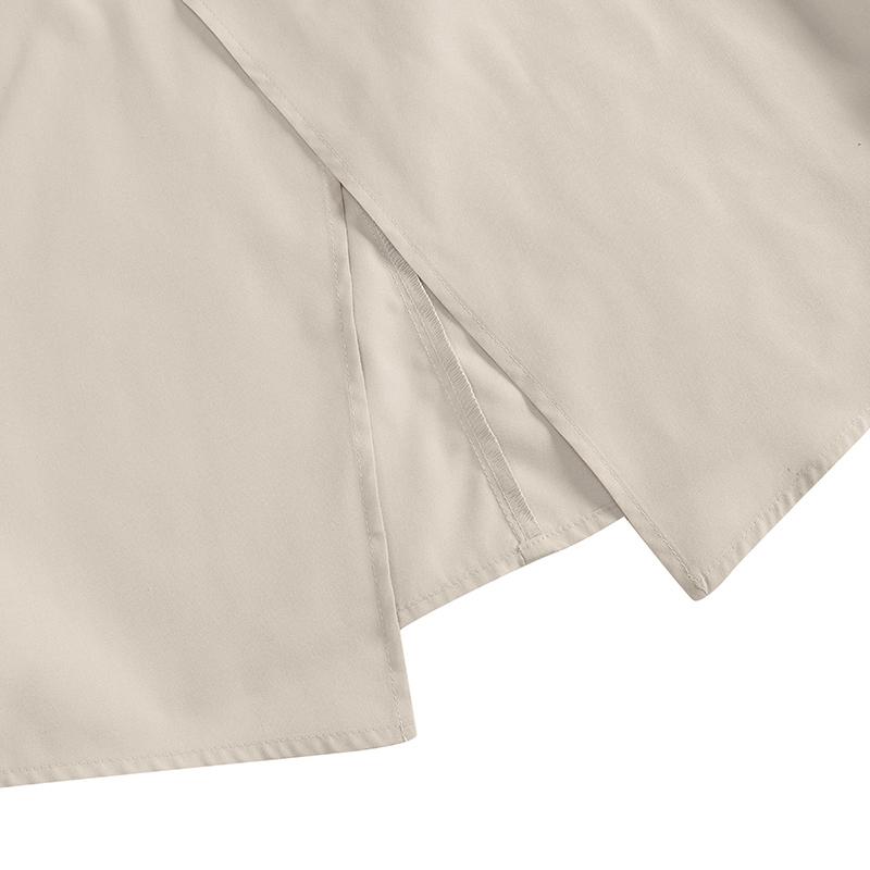 VONDA Women's Summer Round Neck Sleeveless Button Patch Solid Color Loose Vest