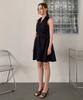 Baseukala Shirring Sleeveless Collar Shirt Mini Dress (2Colors)