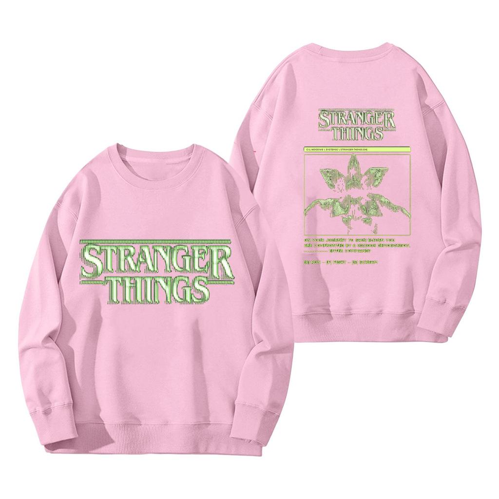 Dámská módní a ležérní mikina s dlouhým rukávem, kulatým výstřihem a potiskem