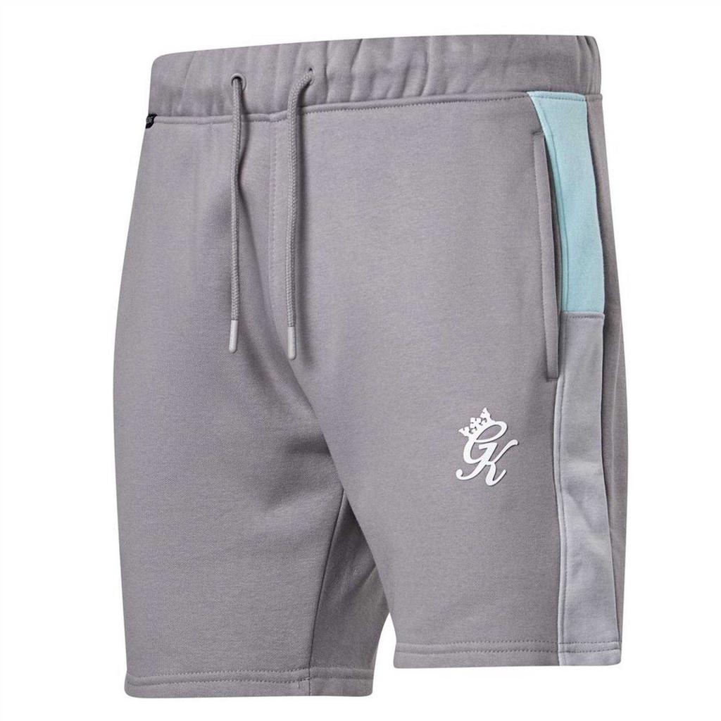 Gym King Mens Cotton Jersey Contrast Panel Shorts