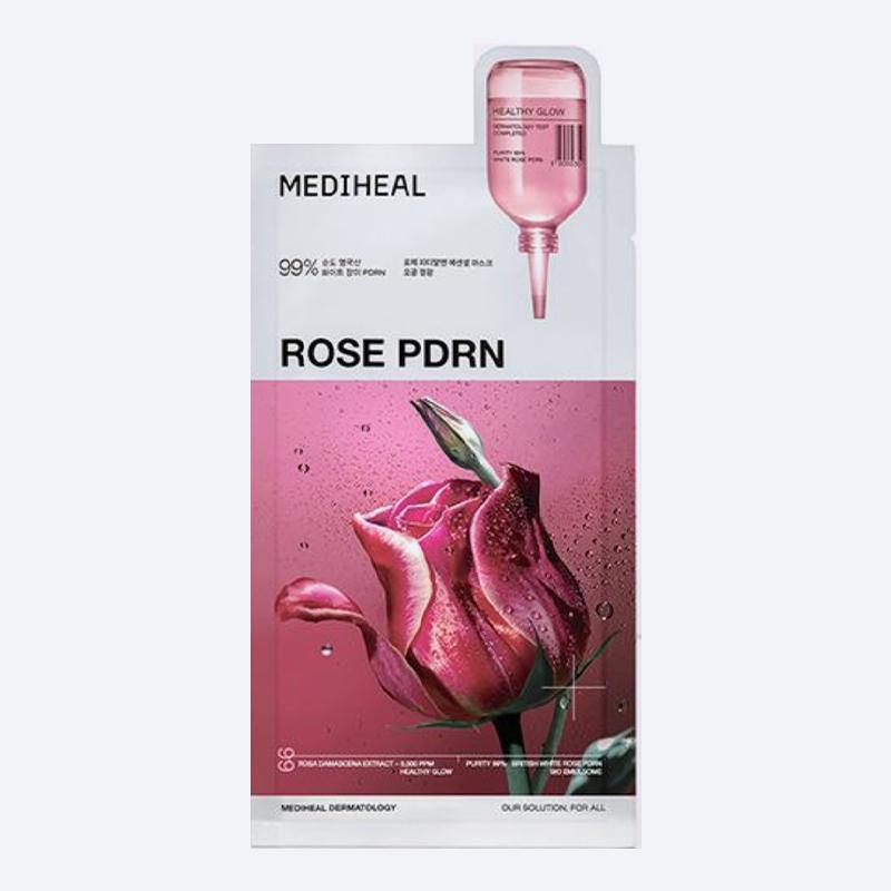 MEDIHEAL Essential Mask Rose PDRN Pore Glow 10 Sheets