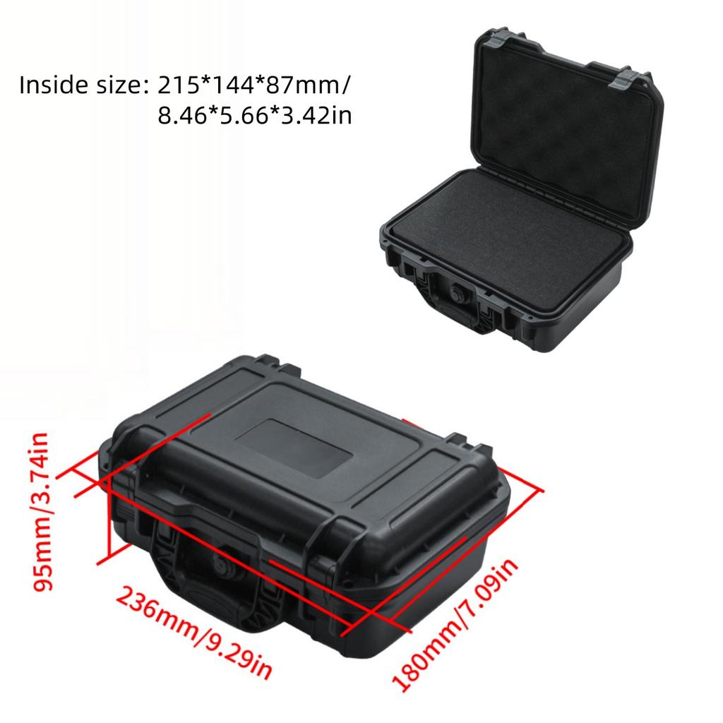 1pc Waterproof Heavy-Duty Protective Tool Box with Pre-cut Sponge Inserts Shockproof Equipment Storage Case for Tools, Cameras