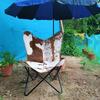 Handcrafted Leather Butterfly Chair with Original Hide Indian BKF Cowhide Cover Leather Cover Relaxing Chair, Mother's Day Sale , Best Gifts
