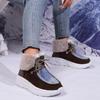 Fashion Fashion Faux Fur Lace Up Snow Boots Women 2025 Winter Thick Bottom Wedge Heel Cotton Hiking Shoes Warm Short Plush Ankle Boots