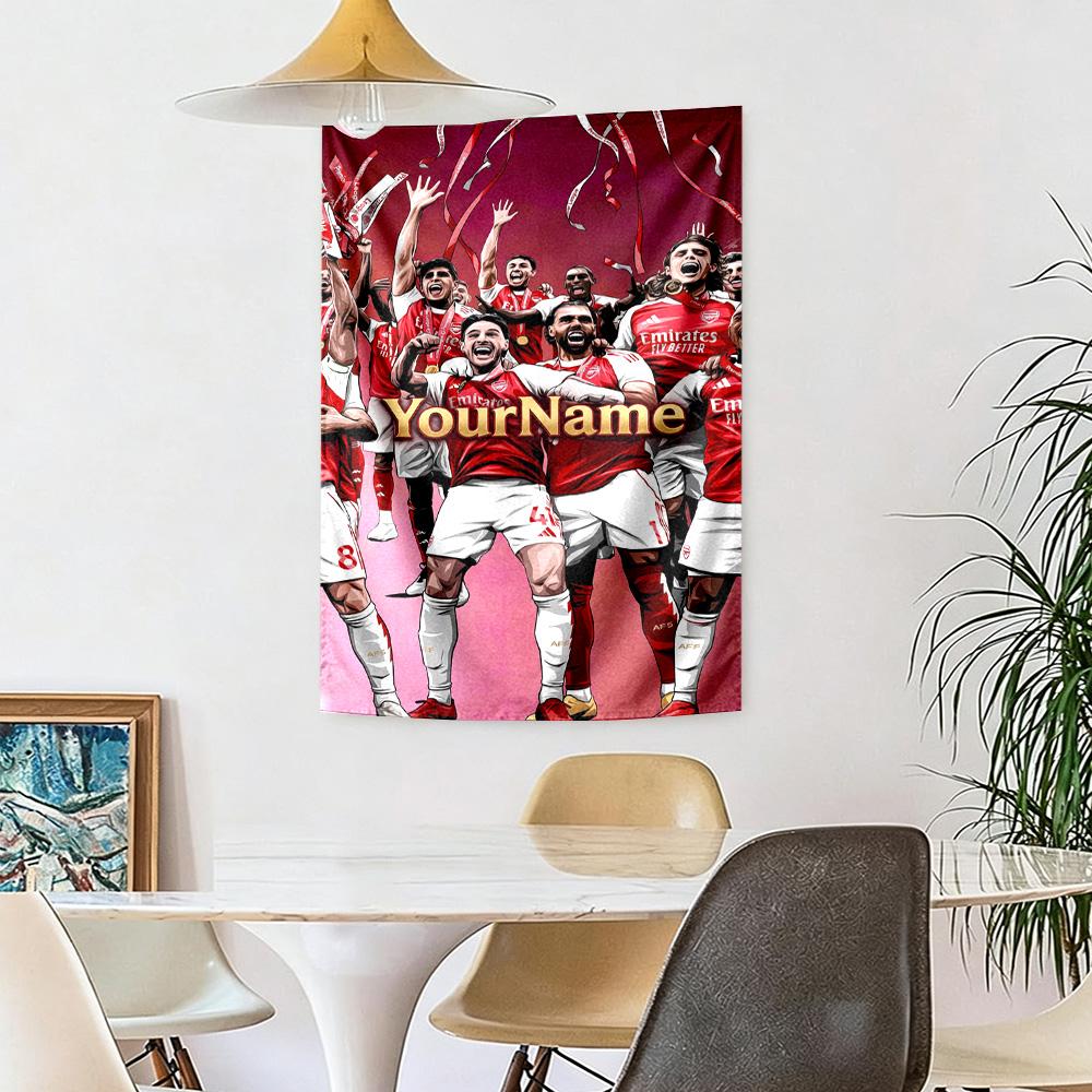 Arsenal Custom Your Name Wall Decor Tapestry Art For Pet Memorial Birthdaywedding Party Backdrop Family Gift