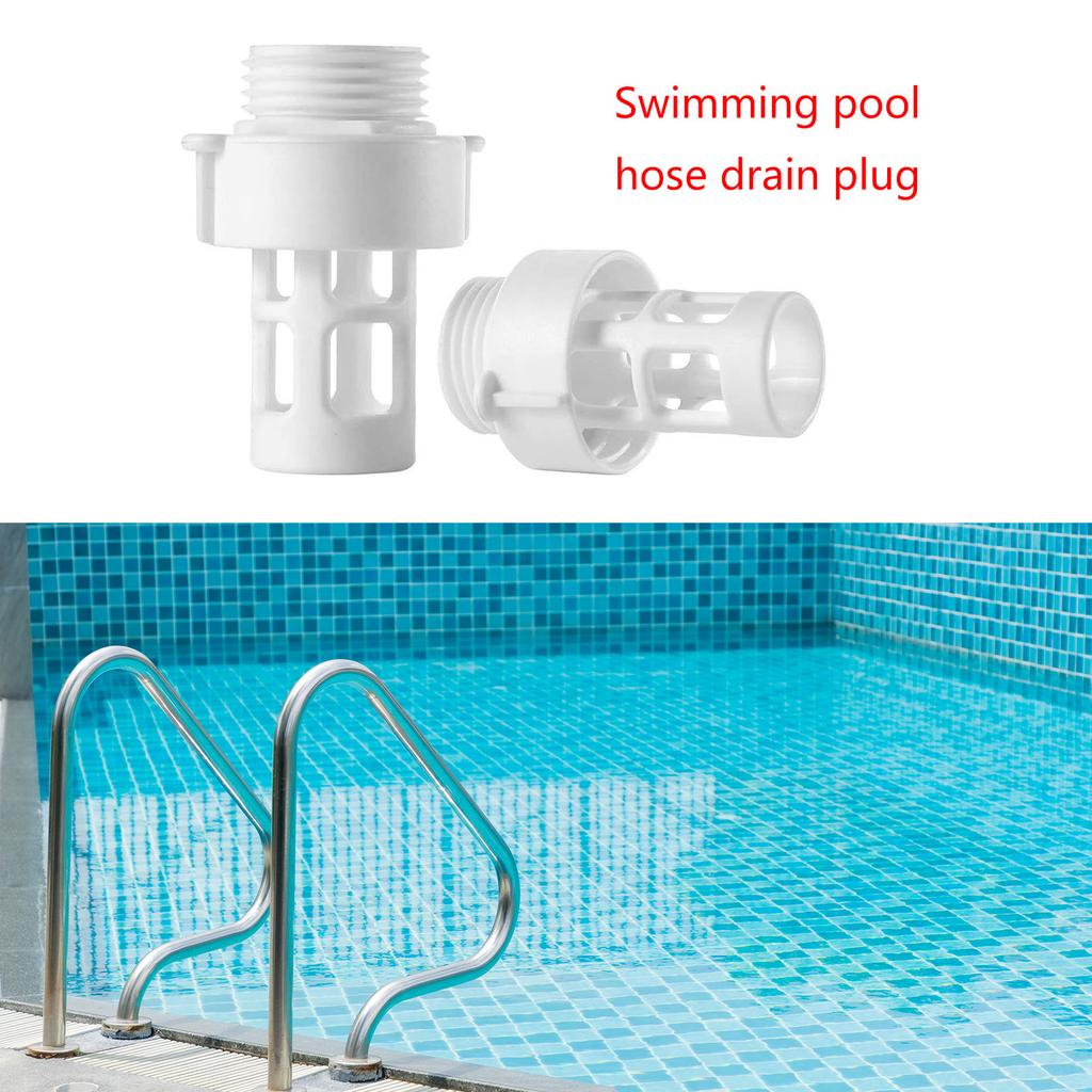 Set of 2 Pool Drainage Adapter Drain Plug Connector Easy Installation Garden Hose Adapter ABS Material for 10184 Model