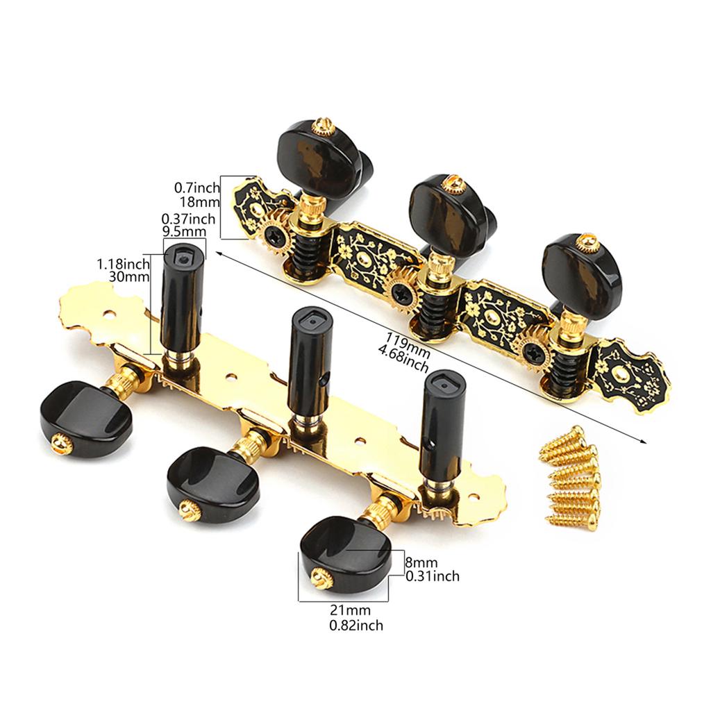 3R 3L Guitar String Tunings Pegs Classical Guitar Machine Head Knobs Tunings Key Left Right Hand Acoustics Guitar Tuner