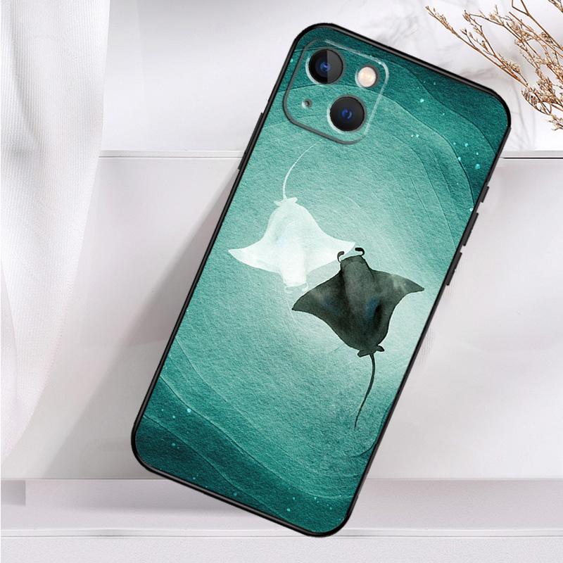 Animal Manta Ray Shockproof Case For iPhone 18 17 15 16 Pro Max 11 14 Plus 12 13 Mini 16e 17 Air Phone Cover