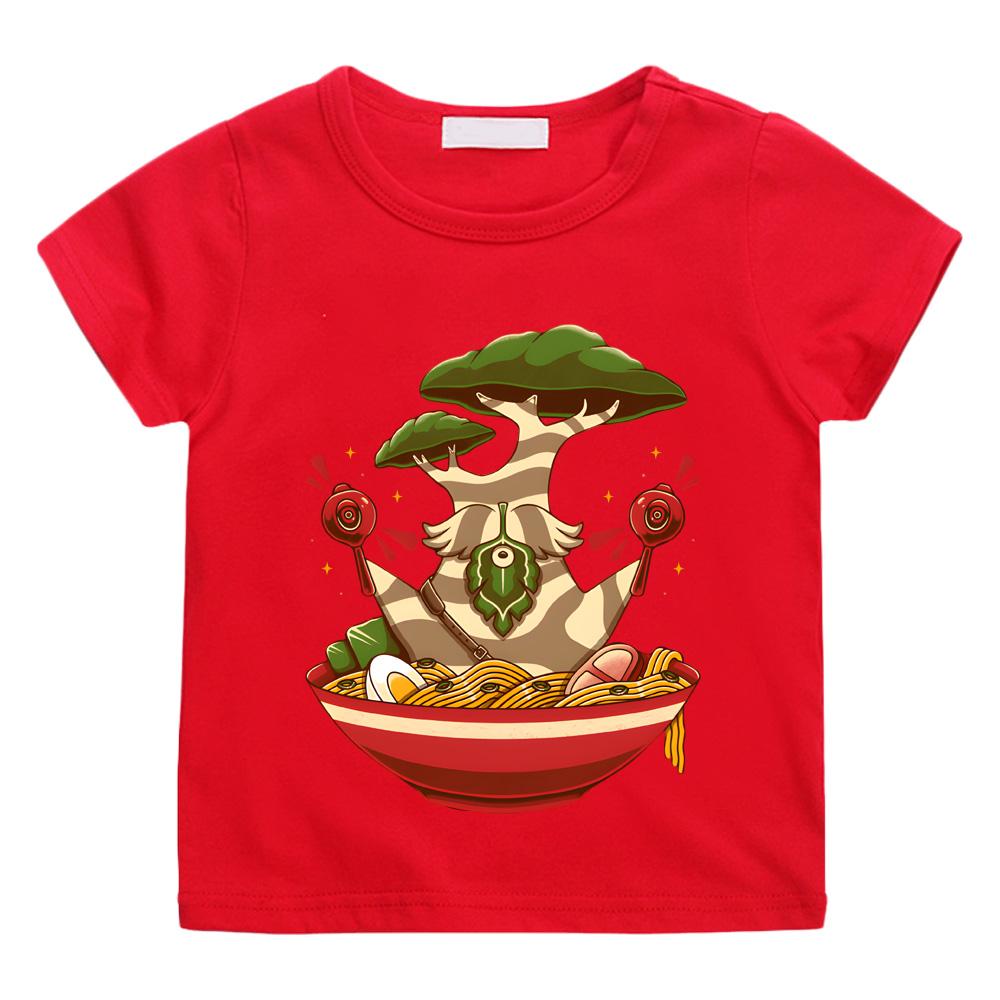 Maracas Dance Ramen T-Shirt Summer Cartoon Print T-Shirt Kawaii Boys/girls O-neck Cotton Short Sleeve T Shirt
