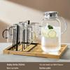 High Borosilicate Glass Pitcher Set with Cups and Rack