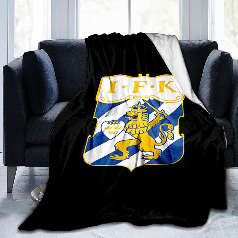 Coperta con Emblema Cresta del Leone IFK Adatta per Divani, Letti, Uffici e Campeggio - Regalo Perfetto per Halloween Natale