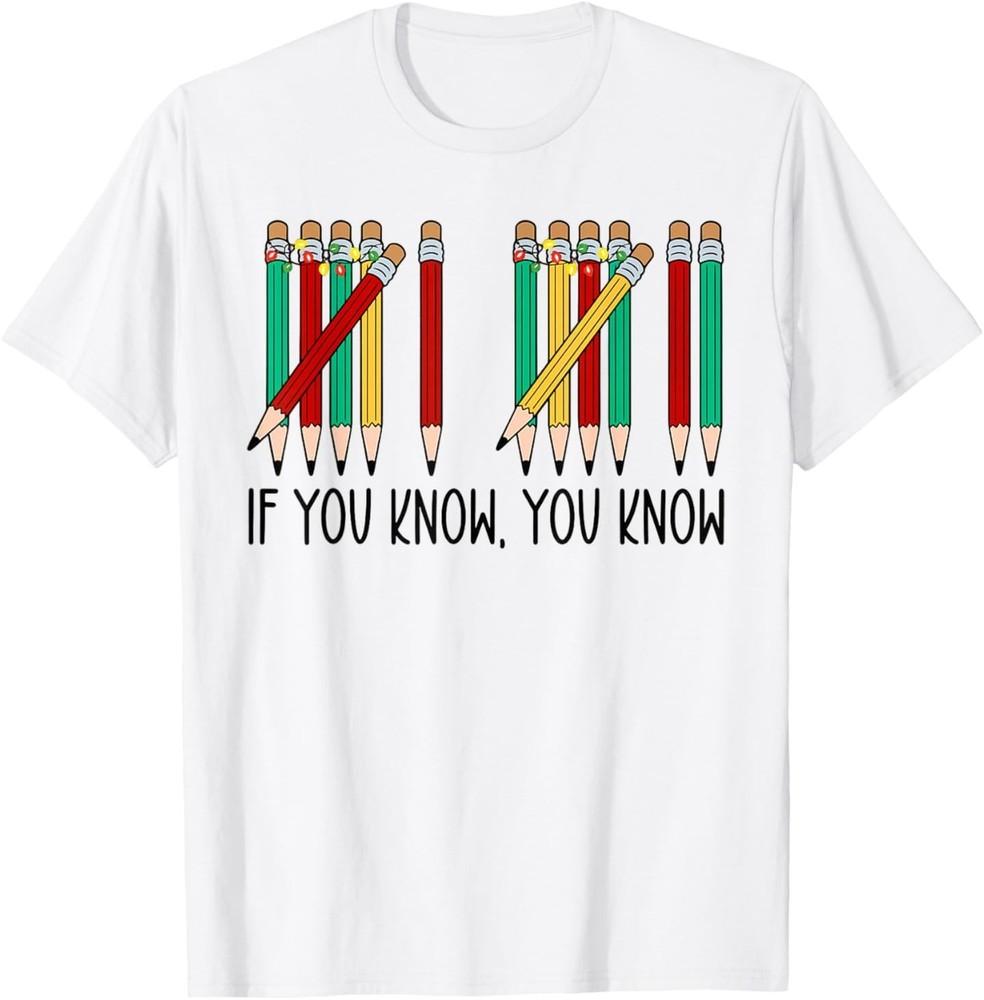 6 7 If You Know You Know Tally Marks Pencils Six Seven Meme T-Shirt M