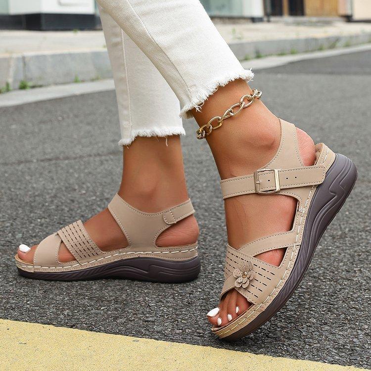 Flower Women's Sandals Fish Mouth Large Size Sandals