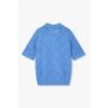 STUDIO TOMBOY Argyle Pattern Crochet Collar Short Sleeve Knit 9106252208 
