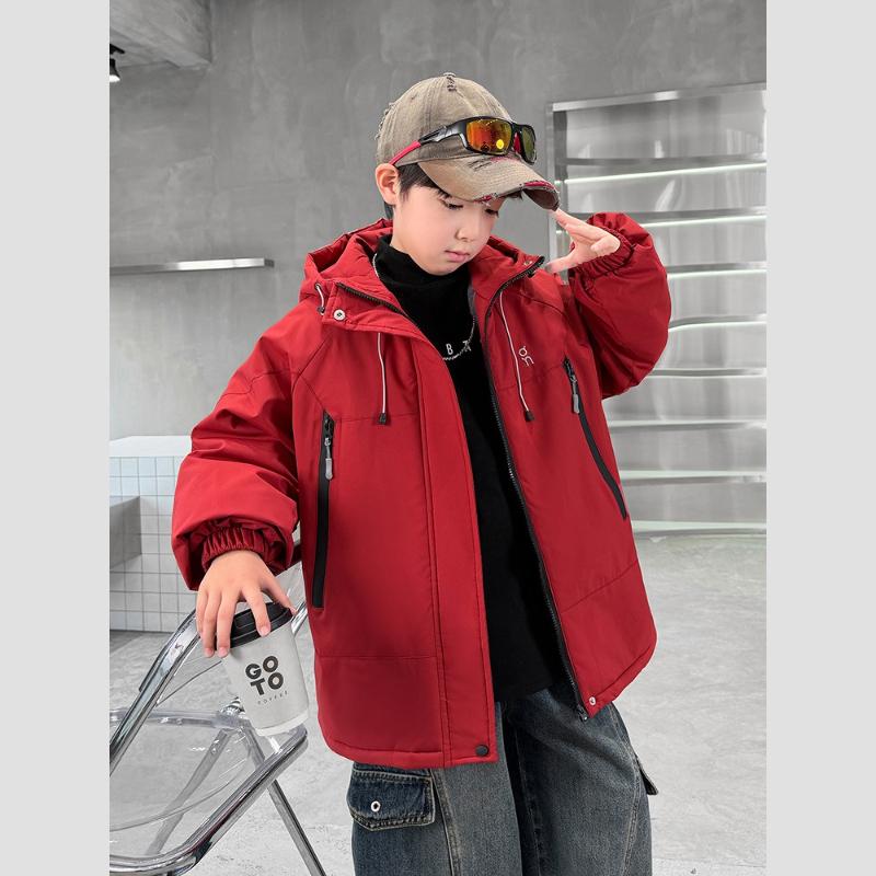 Boys' Plus Velvet Jacket, Winter Children's Jackets, Boys' Winter Thickened Warm Tops