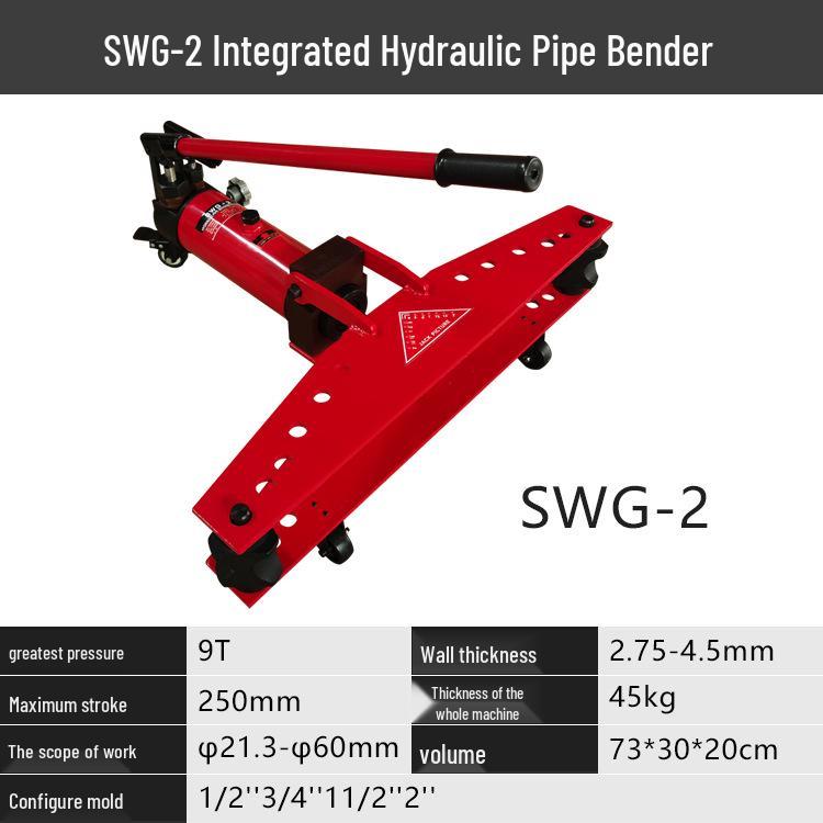 Electric Hydraulic Pipe Bending Machine for 1-4 inch Seamless, Galvanized, Steel & Split Pipes (Manual SWG)