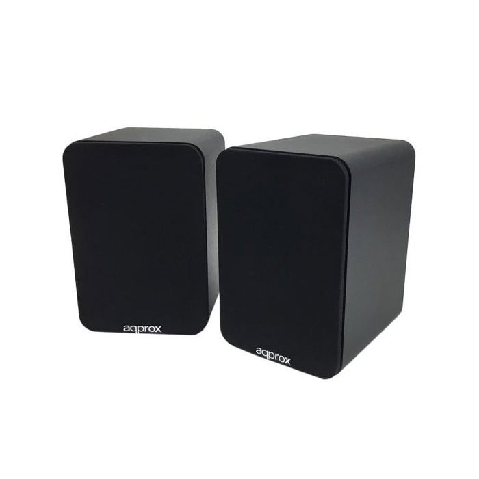 Approx APPSPK02BK Altavoces Inalámbricos Negros con 2 Soportes de Pared