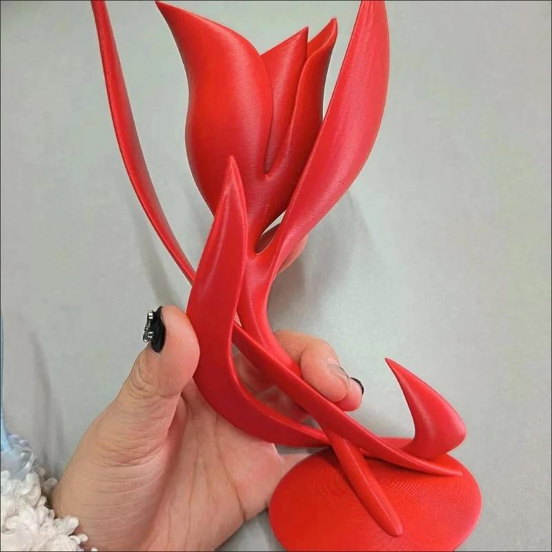 3D Printed Minimalist Abstract Rose Figurine – INS Style Home Desktop Decoration