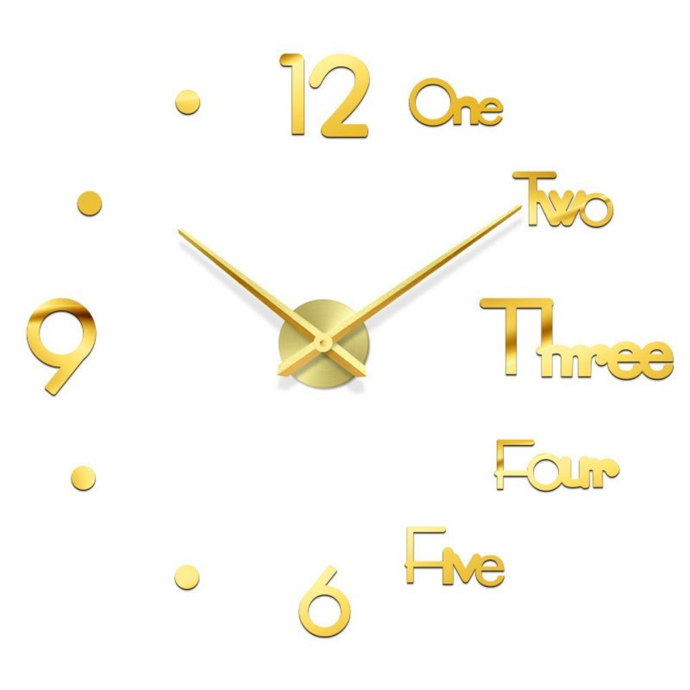 Modern Design Large Wall Clock 3D DIY Quartz Clocks Watches Acrylic Mirror Stickers Living Room Home Decor Horloge