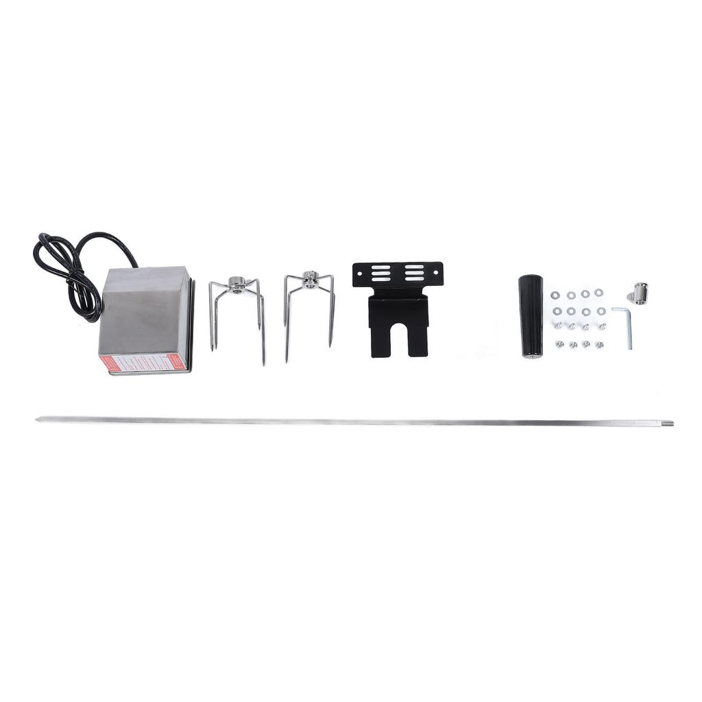 Grill Rotisserie Kit 33lb Load Bearing Easy Assembly Stable Rotating Rotisserie Motor Spit Rod Kit