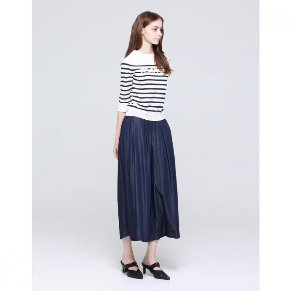 Son Jung Wan Women Boat Neck Embroidery Stripe Knit Zkn6262151
