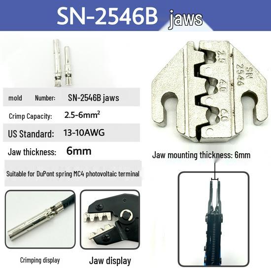 

SN-06 Экономичные обжимные клещи для холоднопрессованных клемм и проволочных соединителей сечением 0,5-6 квадратных миллиметров.