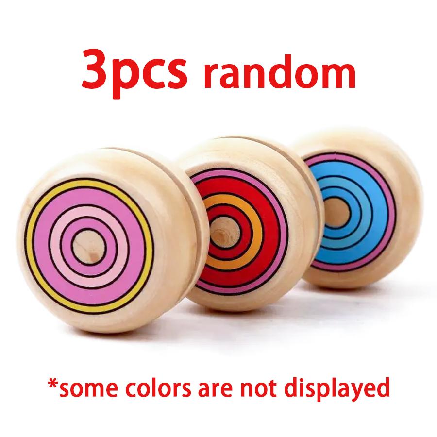 1/3pcs Wooden Circular Yoyo Ball Competition Physical Exercise Prop Hobbies Cllection Party Supplies for Yoyo Ball Lover XJM