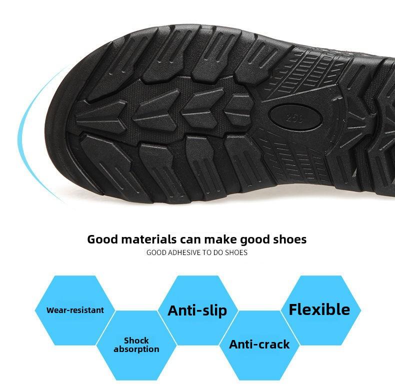 Lässige Strandsandalen aus Leder für Herren: Neue bequeme Outdoor-Schuhe aus echtem Leder mit doppeltem Verwendungszweck