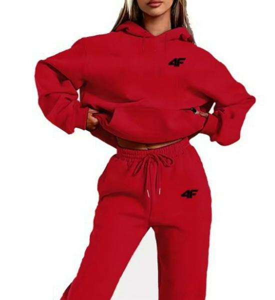 Hot-Selling Women's Letter Print Hooded Sweatshirt Set - Autumn Long-Sleeve